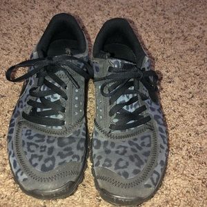 Nike cheetah black and gray shoes